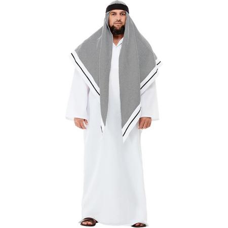 1001 Nacht & Arabisch & Midden-Oosten Kostuum | Sjeik Nabije Oosten Grote Hoofddoek | Man | Large | Carnaval kostuum | Verkleedkleding